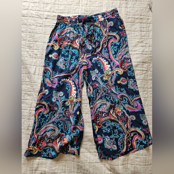 Rose & Thyme Paisley Culottes Pants XL - Picture 7 of 7